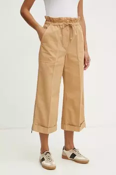 Брюки из хлопка Pinko, коричневый