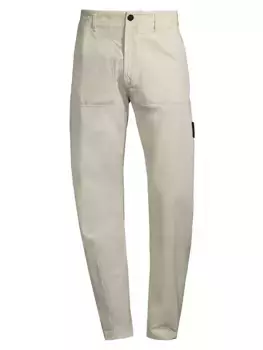 Брюки из хлопка рипстоп Stone Island, цвет plaster