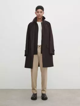 Брюки из хлопка с набором Massimo Dutti, бежевый