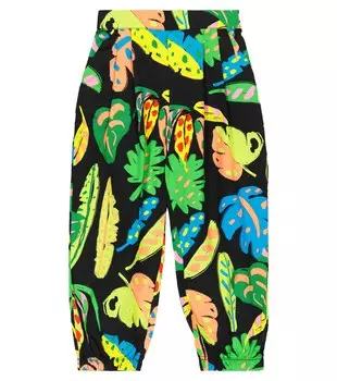Брюки из хлопка с принтом Stella McCartney Kids, разноцветный