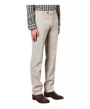 Брюки из хлопкового габардина с пуговицами Massimo Alba, бежевый