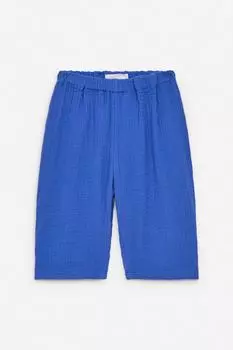 Брюки из хлопкового муслина Arket, синий