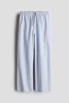 Брюки из хлопкового поплина H&M, мультиколор