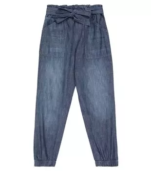 Брюки из хлопкового шамбре Polo Ralph Lauren, синий