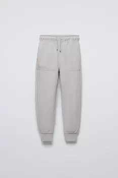 Брюки из интерлока ZARA, цвет stone