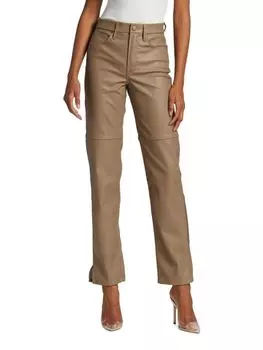 Брюки из искусственной кожи Better Than Leather Good Boy Good American, цвет Warm Caramel