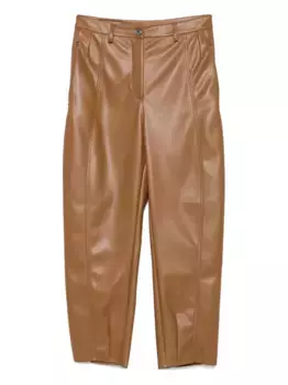 Брюки из искусственной кожи MAX MARA, коричневый