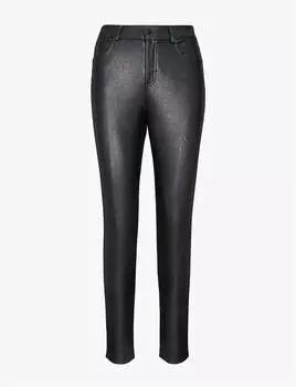 Брюки из искусственной кожи с пятью карманами Slg69 черного цвета Commando