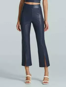 Брюки из искусственной кожи темно-синего цвета Commando