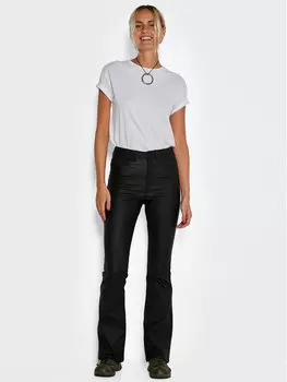 Брюки из искусственной кожи, зауженного кроя Noisy May, черный