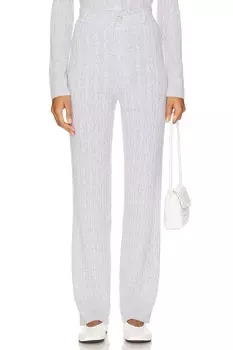 Брюки из кашемира с косами Guest In Residence, серый