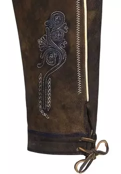 Брюки из кожи дикого оленя длиной до колена Elijah EDELNICE, темно-коричневый