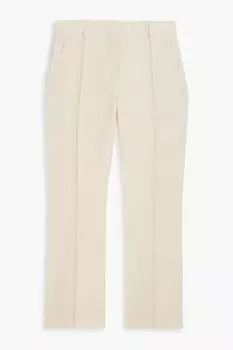 Брюки из крепа с добавлением шерсти и шелка. VALENTINO GARAVANI, слоновая кость