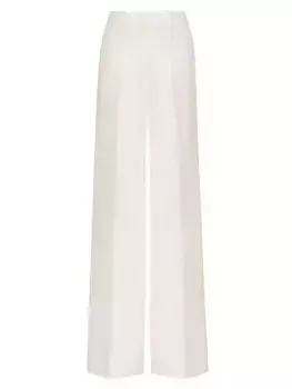 Брюки из крепового кутюра Valentino Garavani, слоновая кость