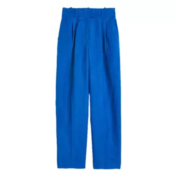 Брюки из льна H&M, синий