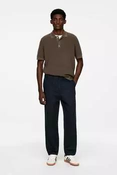 Брюки из льняной смеси Arket, синий