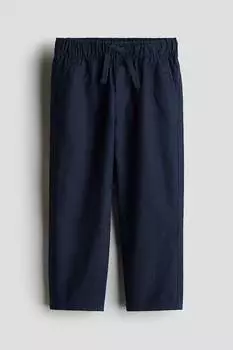 Брюки из льняной смеси H&M, синий