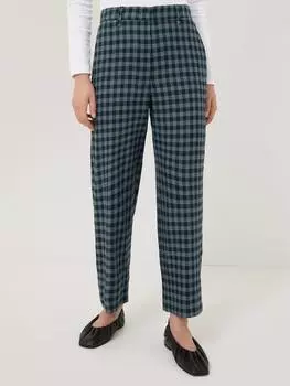 Брюки из льняной смеси в клетку от дейла Jigsaw, синий