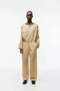 Брюки из лиоцелла и льна Arket, желтый