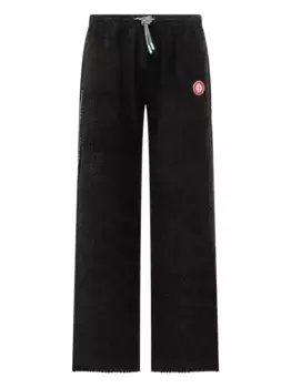 Брюки из махровой ткани с текстурированными вставками CASABLANCA, черный