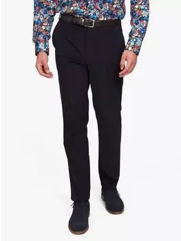 Брюки из матового хлопка Simon Carter, темно-синий