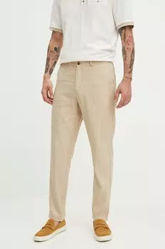 Брюки из медицинского льна Medicine, бежевый