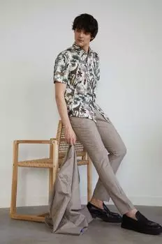 Брюки из медицинского льна Medicine, коричневый