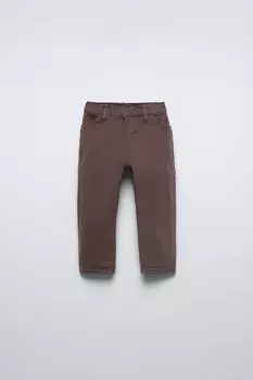 Брюки из мытой пансионной ткани ZARA, цвет aubergine