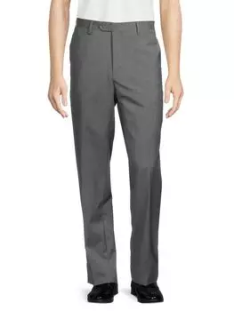 Брюки из натуральной эластичной шерсти с перекрестной штриховкой Santorelli, серый