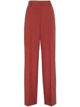 Брюки из натуральной шерсти Brunello Cucinelli, красный