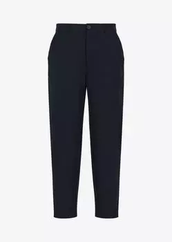 Брюки из нейлона из ткани сирсакер Armani Exchange, синий