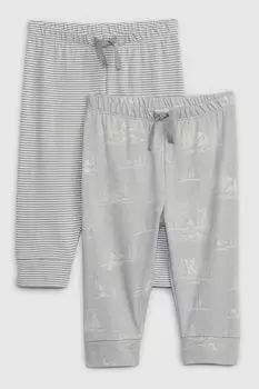 Брюки из органического хлопка - 2 пары Gap, серый