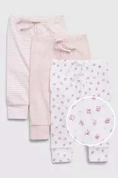 Брюки из органического хлопка - 3 пары Gap, белый