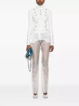 Брюки из органзы Coperni, белый