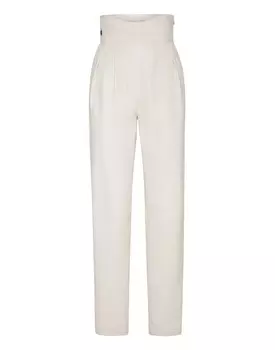 Брюки из овчины Iconic Plein Philipp Plein, цвет Cream