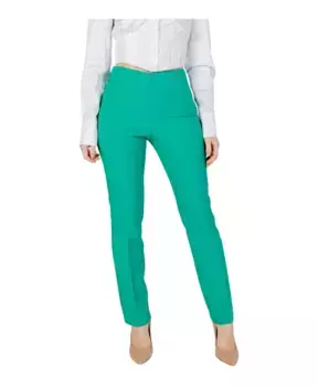 Брюки из полиэстера на молнии Sandro Ferrone, зеленый