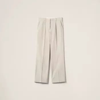 Брюки из поплина Miu Miu, бежевый