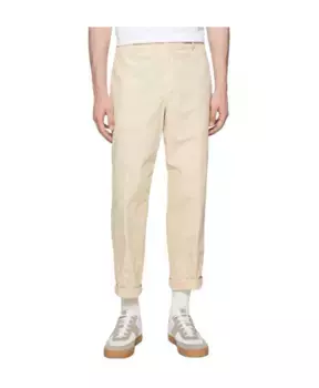 Брюки из поплина обычного кроя Dondup, бежевый