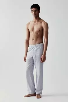 Брюки из поплина свободного кроя H&M, белый