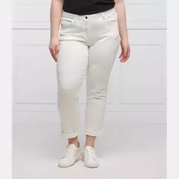 Брюки из рафии стандартного кроя больших размеров Persona By Marina Rinaldi, белый