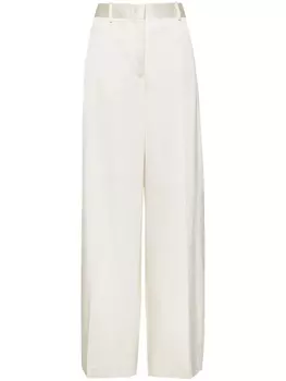 Брюки из саржевого переплетения Jil Sander, бежевый