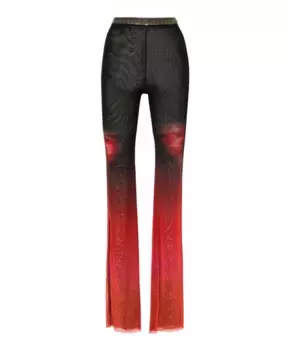 Брюки из сетки с принтом в виде лица Ottolinger, красный