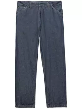 Брюки из шамбре Prada, синий