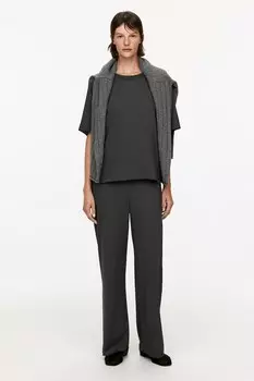 Брюки из шелкового крепа Arket, серый