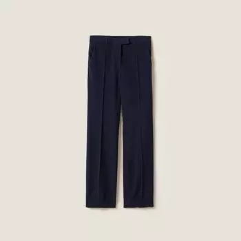 Брюки из шерсти и кашемира Miu Miu, синий