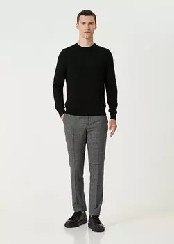 Брюки из шерсти в клетку Ps By Paul Smith, серый