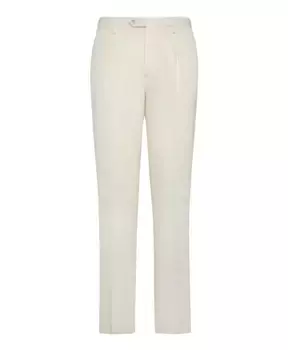 Брюки из шерстяного габардина Boggi Milano, бежевый