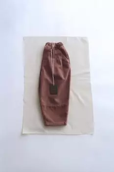 Брюки из шерстяной саржи ZARA, кирпич
