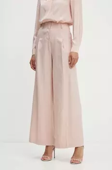 Брюки из смешанного льна Karl Lagerfeld, розовый