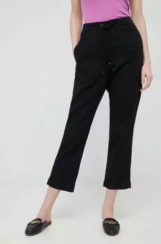 Брюки из смешанного льна Tommy Hilfiger, черный